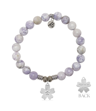 TJAZELLE Forget Me Knot Bracelet in Purple Turquoise & Silver