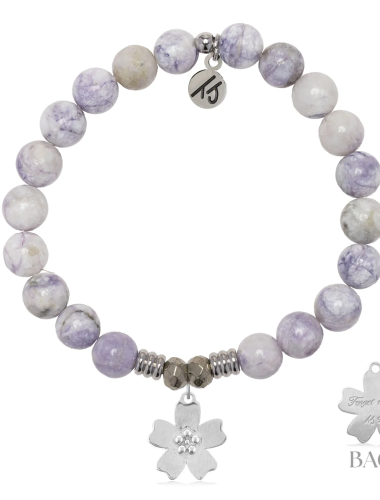 TJAZELLE Forget Me Knot Bracelet in Purple Turquoise & Silver