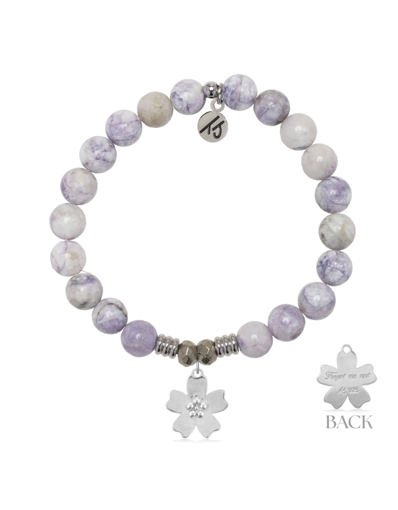 TJAZELLE Forget Me Knot Bracelet in Purple Turquoise & Silver