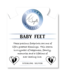 Baby Feet Bracelet in Sky Blue Jade & Silver