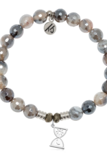 TJAZELLE Trust In Time Bracelet in Storm Agate & Silver