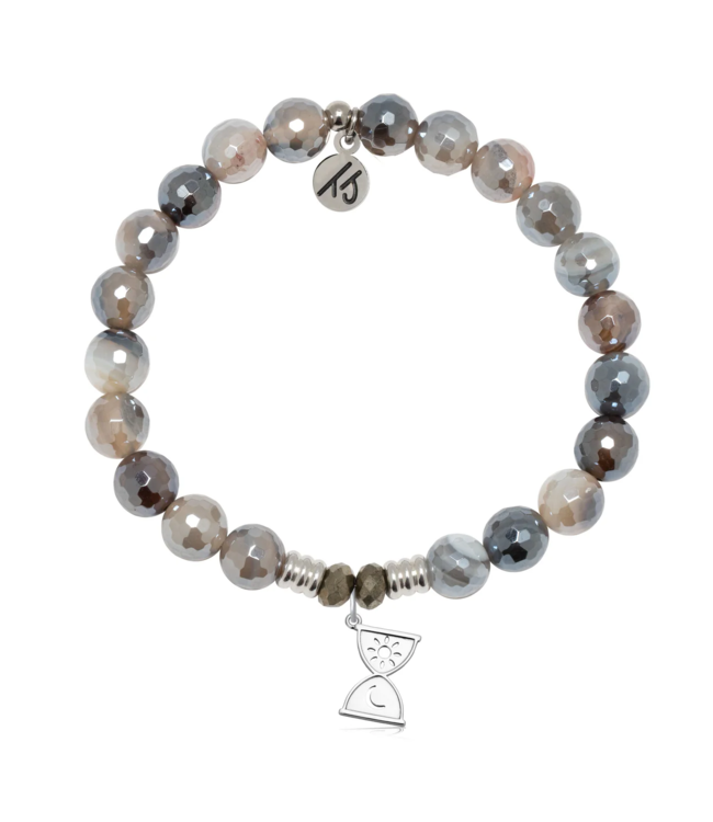Trust In Time Bracelet in Storm Agate & Silver