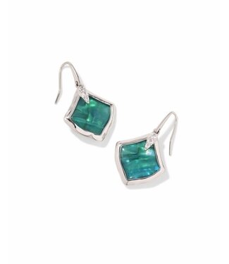 KENDRA SCOTT DESIGN Joelle Silver Drop Earrings in Bright Aqua Illusion