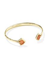 KENDRA SCOTT DESIGN Joelle Gold Cuff Bracelet in Papaya Mother-of-Pearl