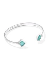 KENDRA SCOTT DESIGN Joelle Silver Cuff Bracelet in Bright Aqua Illusion