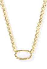 KENDRA SCOTT DESIGN Elisa Gold Beaded Necklace in Ivory Mother of Pearl