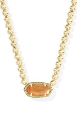 KENDRA SCOTT DESIGN Elisa Gold Beaded Necklace in Papaya Mother of Pearl