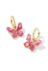 KENDRA SCOTT DESIGN Bianca Butterfly Gold Huggie Earrings in Pink Mix