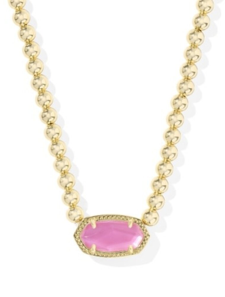 KENDRA SCOTT DESIGN Elisa Gold Beaded Necklace in Azalea Illusion