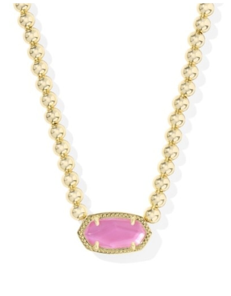 KENDRA SCOTT DESIGN Elisa Gold Beaded Necklace in Azalea Illusion