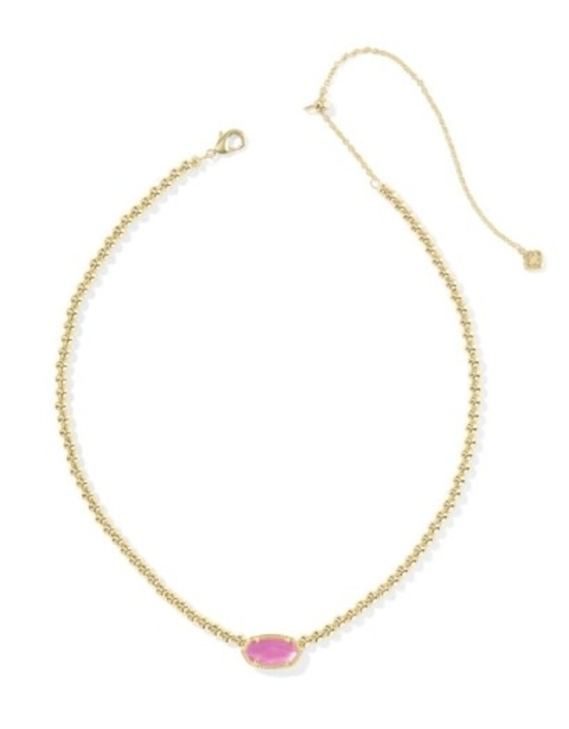 KENDRA SCOTT DESIGN Elisa Gold Beaded Necklace in Azalea Illusion