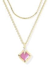 KENDRA SCOTT DESIGN Joelle Gold Multi Strand Necklace in Azalea Illusion