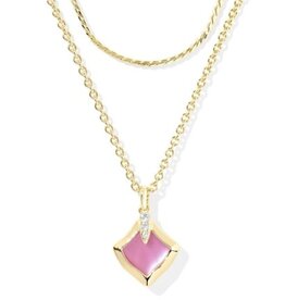 KENDRA SCOTT DESIGN Joelle Gold Multi Strand Necklace in Azalea Illusion