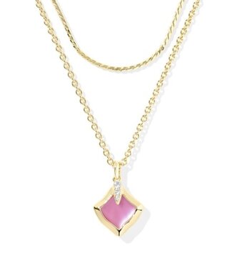 KENDRA SCOTT DESIGN Joelle Gold Multi Strand Necklace in Azalea Illusion