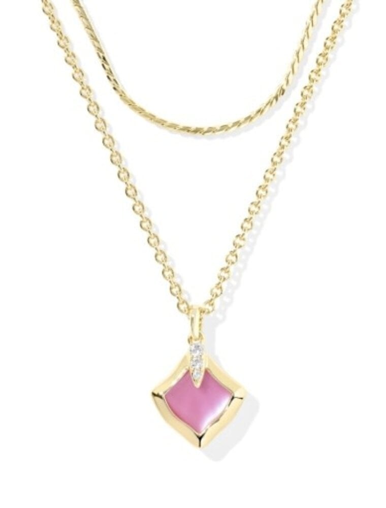 KENDRA SCOTT DESIGN Joelle Gold Multi Strand Necklace in Azalea Illusion