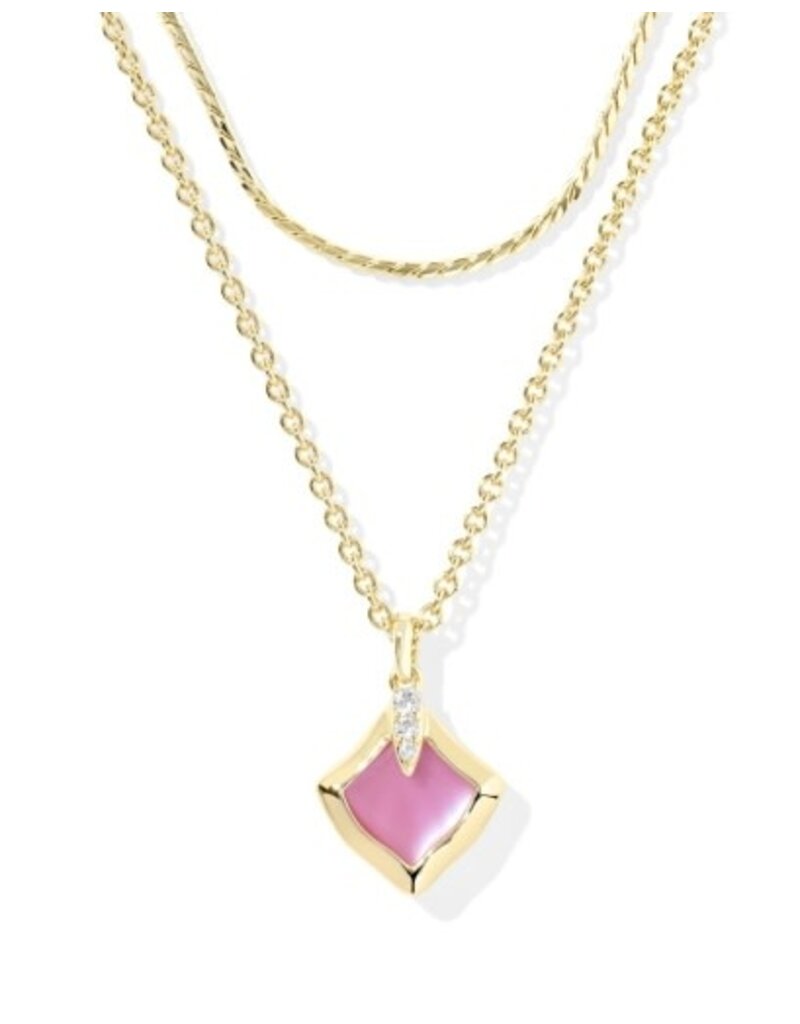 KENDRA SCOTT DESIGN Joelle Gold Multi Strand Necklace in Azalea Illusion