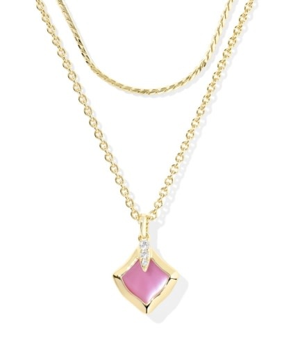 KENDRA SCOTT DESIGN Joelle Gold Multi Strand Necklace in Azalea Illusion