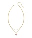 Joelle Gold Multi Strand Necklace in Azalea Illusion