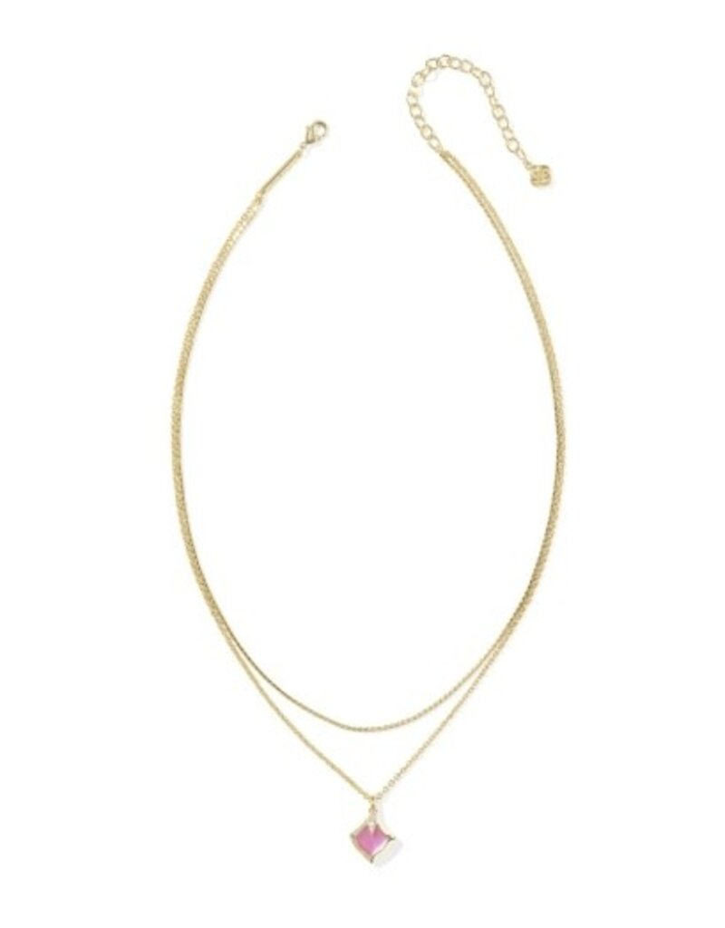 KENDRA SCOTT DESIGN Joelle Gold Multi Strand Necklace in Azalea Illusion