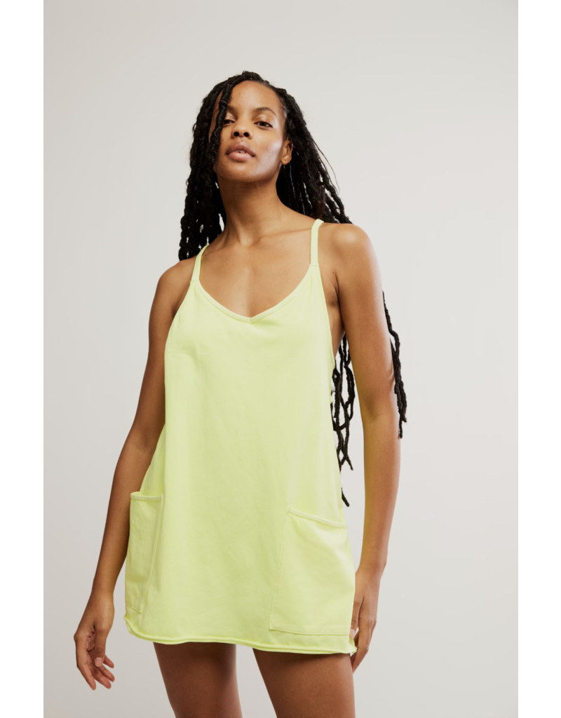 FREE PEOPLE MOVEMENT Hot Shot Mini Dress in Sour Citrus