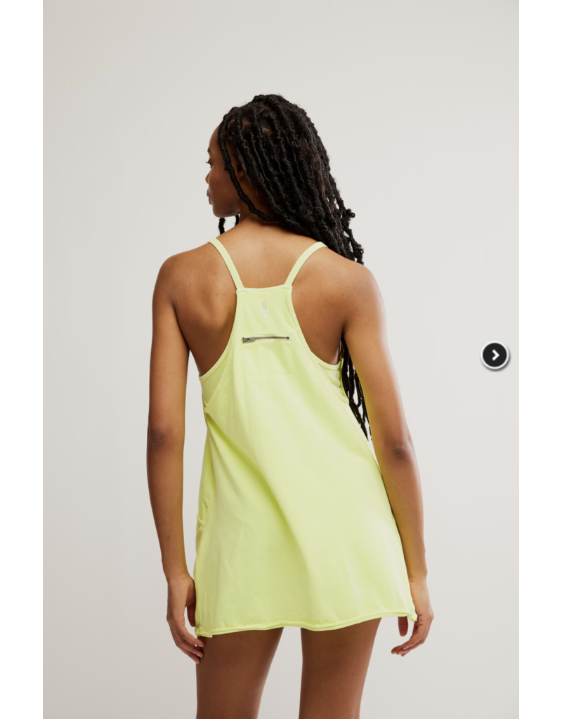 FREE PEOPLE MOVEMENT Hot Shot Mini Dress in Sour Citrus