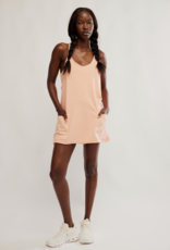 FREE PEOPLE MOVEMENT Hot Shot Mini Dress in Pastel Peach