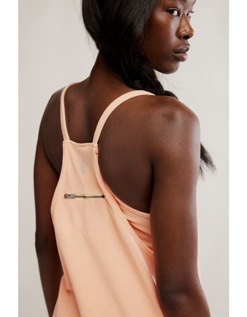 FREE PEOPLE MOVEMENT Hot Shot Mini Dress in Pastel Peach