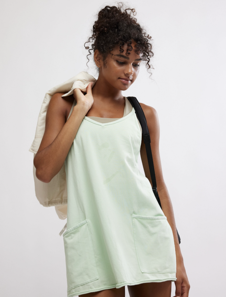 FREE PEOPLE MOVEMENT Hot Shot Mini Dress in Pistachio
