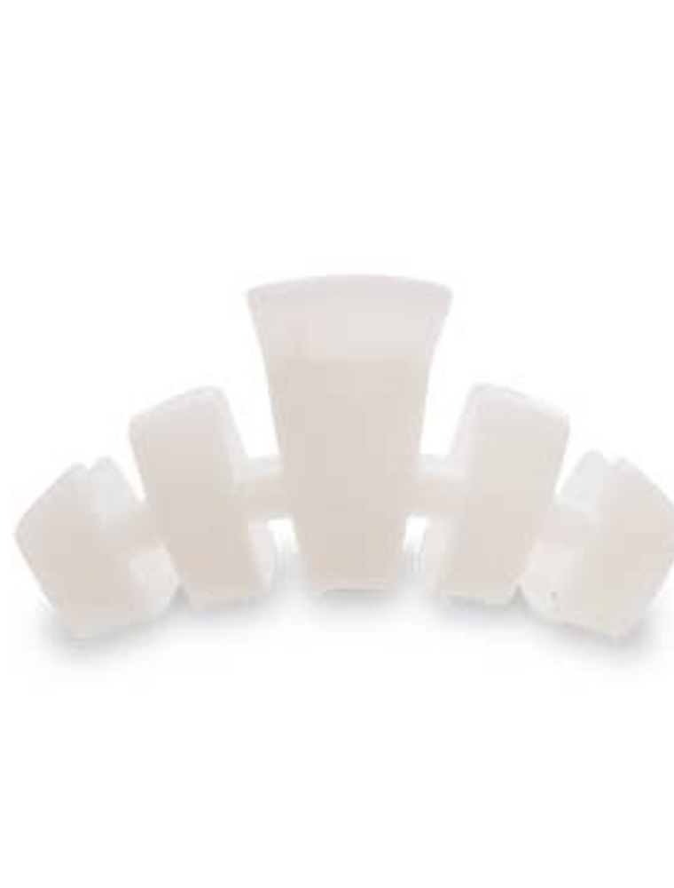 TELETIES Classic Coconut White Medium Hair Clip