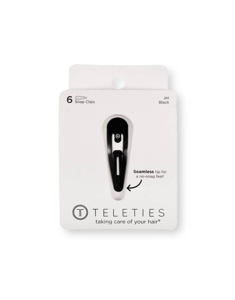 TELETIES Jet Black Snap Clips