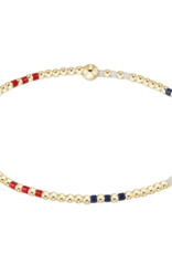 ENEWTON DESIGN Hope Joy 2mm Bead Bracelet in Firecracker/Gold