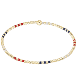 ENEWTON DESIGN Hope Joy 2mm Bead Bracelet in Firecracker/Gold