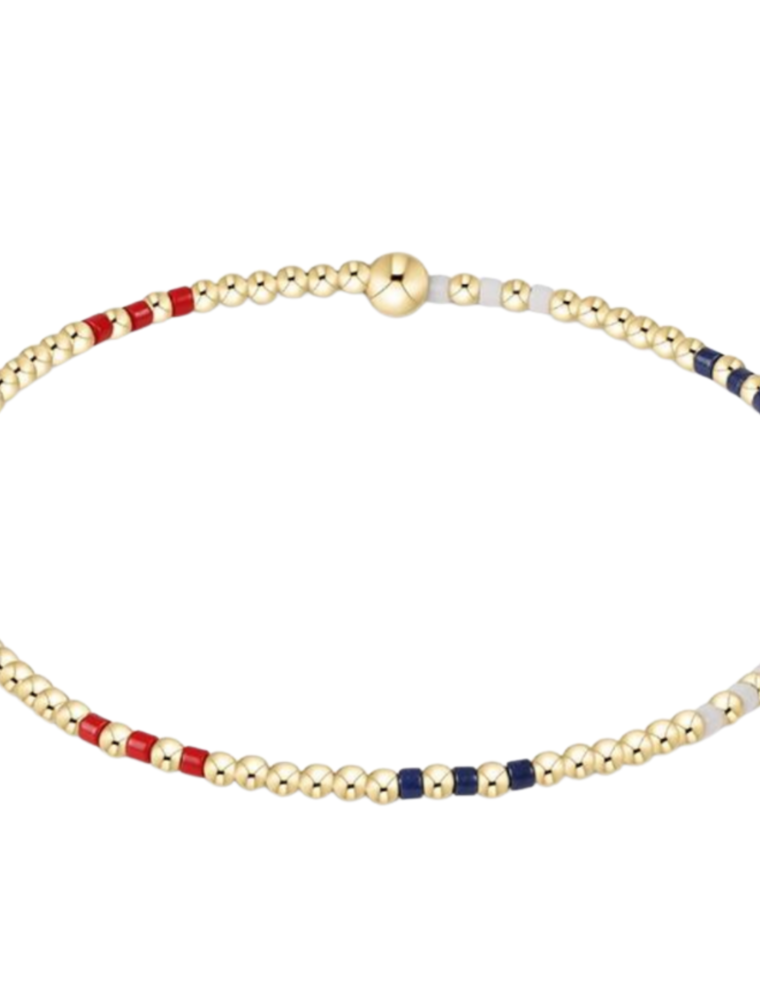ENEWTON DESIGN Hope Joy 2mm Bead Bracelet in Firecracker/Gold