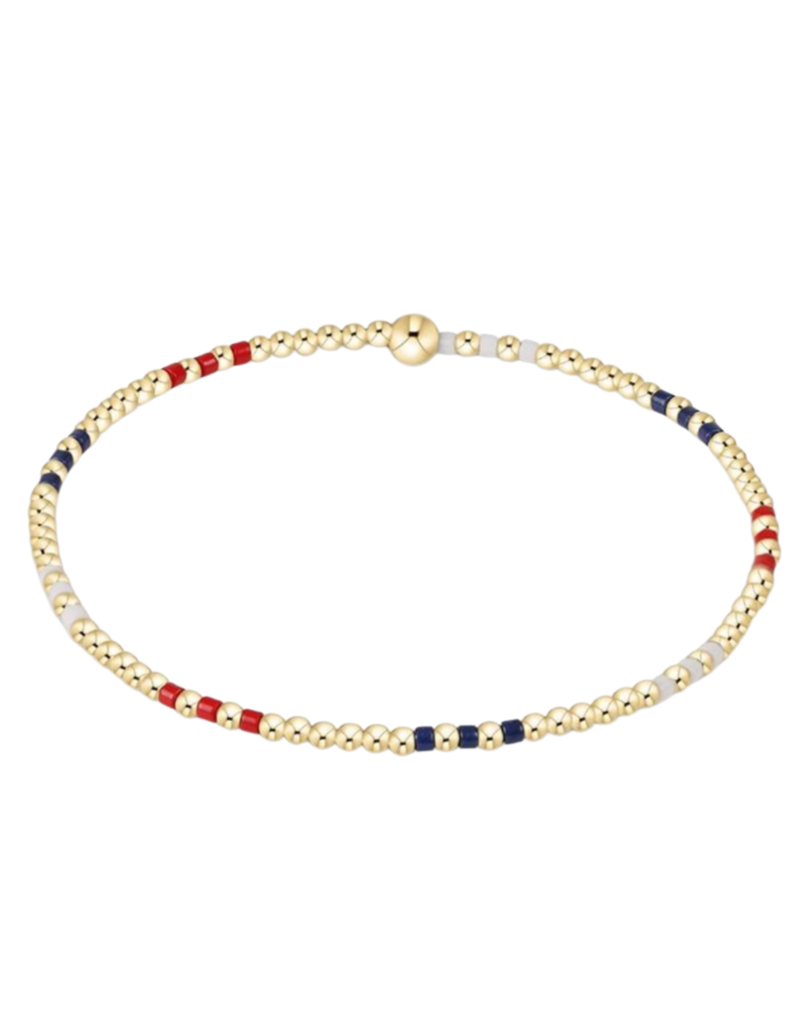 ENEWTON DESIGN Hope Joy 2mm Bead Bracelet in Firecracker/Gold