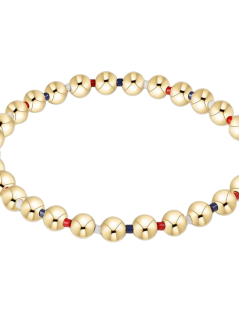 ENEWTON DESIGN Hope Grateful 5mm Bead Bracelet - Firecracker/Gold