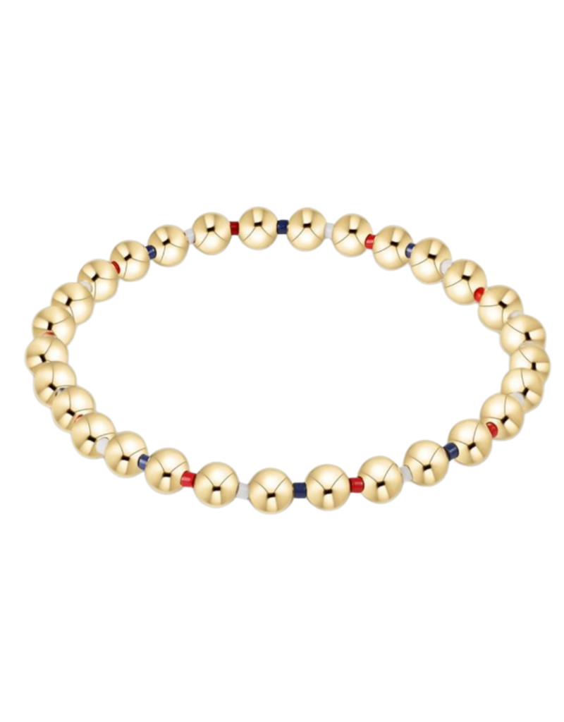 ENEWTON DESIGN Hope Grateful 5mm Bead Bracelet - Firecracker/Gold