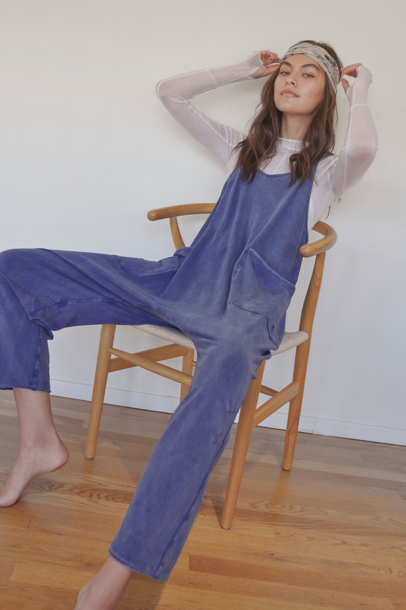 FREE PEOPLE MOVEMENT Hot Shot Onesie in Blue Indigo