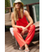 Hot Shot Onesie in Scarlett