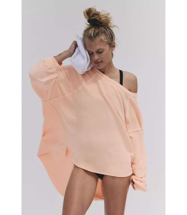 One To Beat Pullover in Pastel Peach
