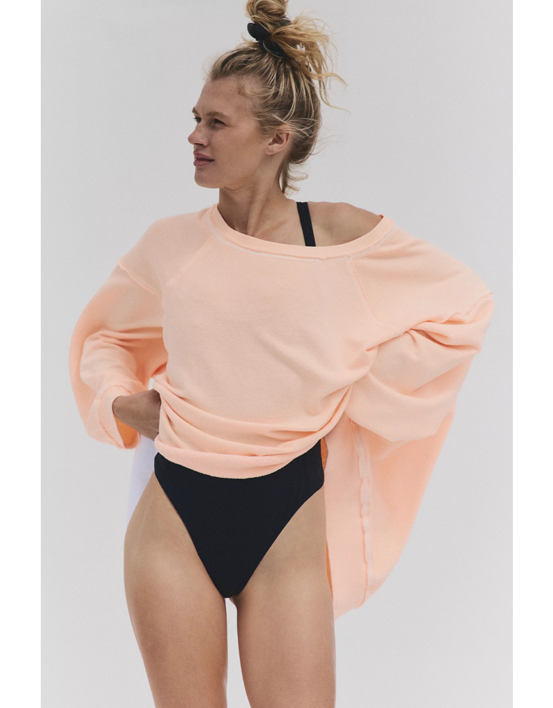 FREE PEOPLE MOVEMENT One To Beat Pullover in Pastel Peach