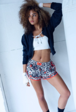 FREE PEOPLE MOVEMENT Varsity Blues Printed Shorts in Tuxedo Floral