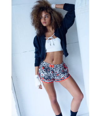 FREE PEOPLE MOVEMENT Varsity Blues Printed Shorts in Tuxedo Floral