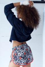 FREE PEOPLE MOVEMENT Varsity Blues Printed Shorts in Tuxedo Floral