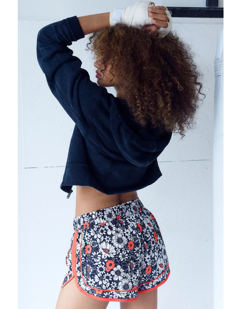 FREE PEOPLE MOVEMENT Varsity Blues Printed Shorts in Tuxedo Floral