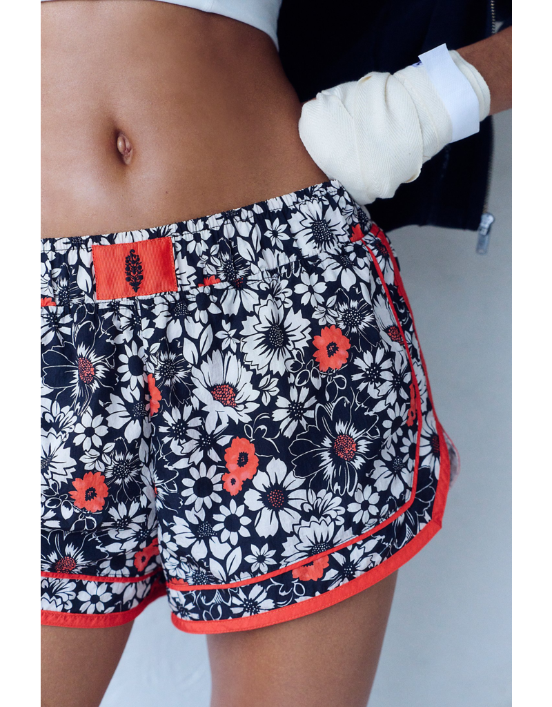 FREE PEOPLE MOVEMENT Varsity Blues Printed Shorts in Tuxedo Floral