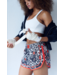 Varsity Blues Printed Shorts in Tuxedo Floral