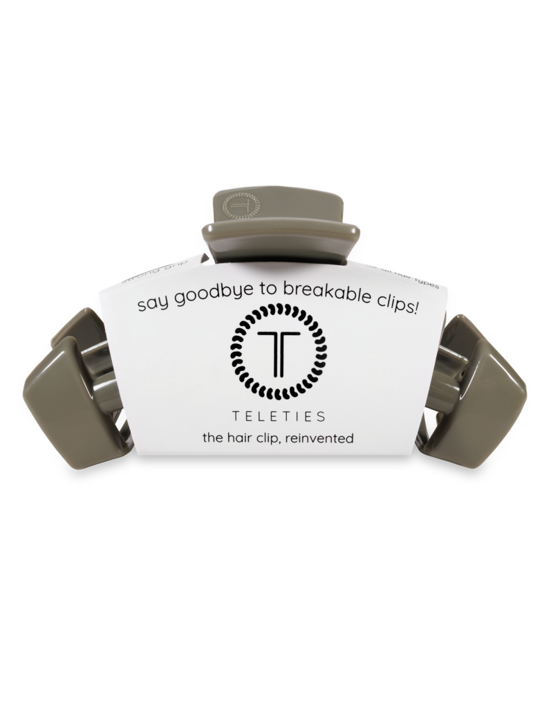 TELETIES Large Classic Claw Hair Clip in Sage It Ain't So