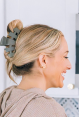 TELETIES Large Classic Claw Hair Clip in Sage It Ain't So