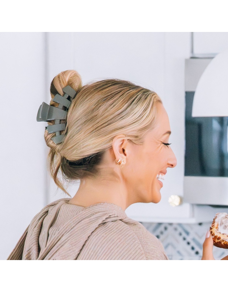 TELETIES Large Classic Claw Hair Clip in Sage It Ain't So