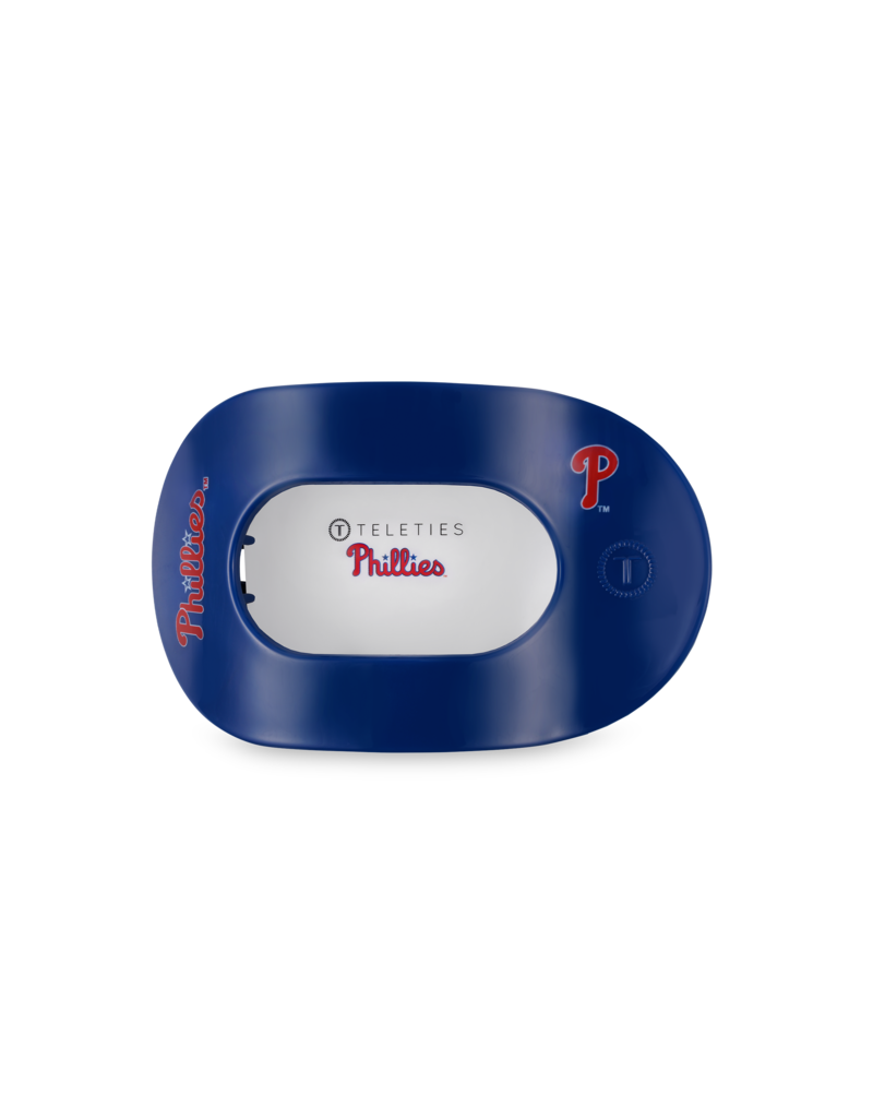 TELETIES Teleties x Philadelphia Phillies Medium Flat Round Hair Clip